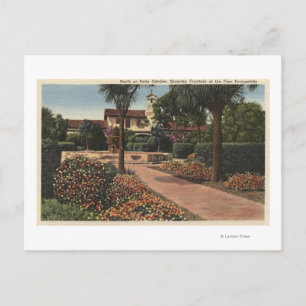 Carte Postale Vue de la mission, Jardins de Patio
