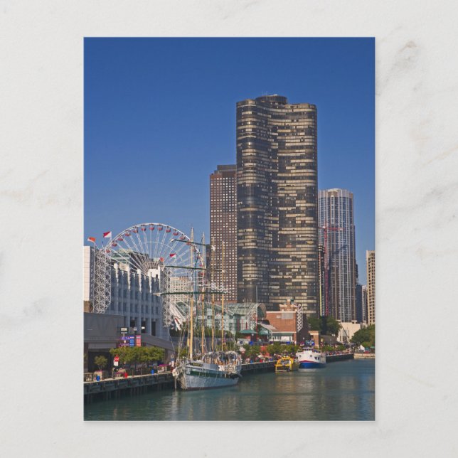 Carte Postale Vue de la Navy Pier de Chicago (Devant)