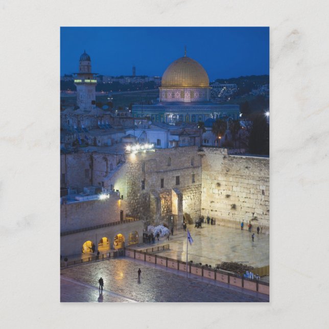 Carte Postale Vue de la place du Mur occidental, fin de soirée (Devant)
