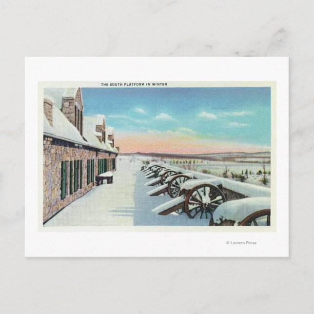 Carte Postale Vue de la Plate-forme Sud en hiver (Devant)