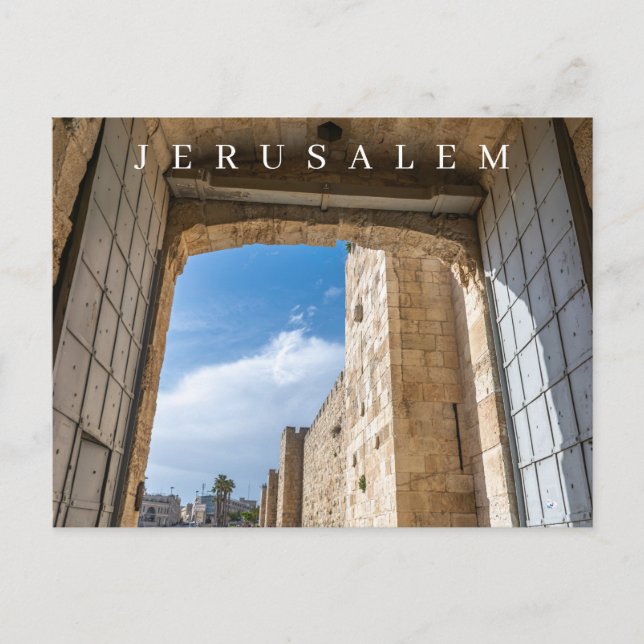 Carte postale Vue de la porte Jaffa de Jérusalem (Devant)