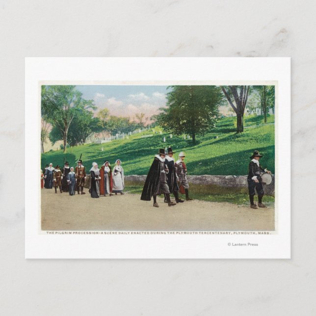 Carte Postale Vue de la procession des pèlerins (Devant)