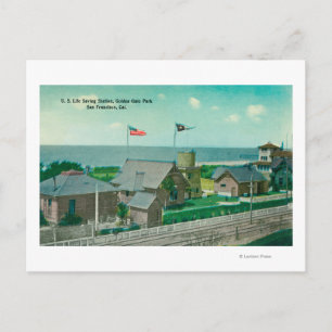 Carte Postale Vue de la station américaine de sauvetage, Golden 