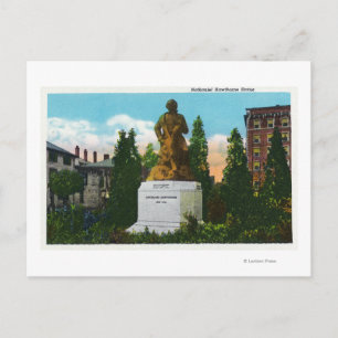 Carte Postale Vue de la statue de Nathaniel Hawthorne