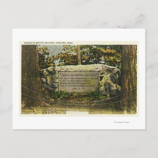 Carte Postale Vue de la tombe des soldats britanniques (Devant)