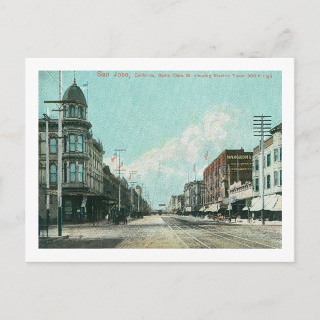 Carte Postale Vue de la tour électrique de la rue Père Noël (Devant)