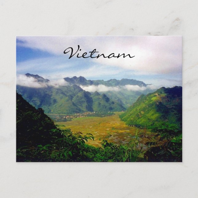 Carte Postale vue de la vallée vietnam (Devant)
