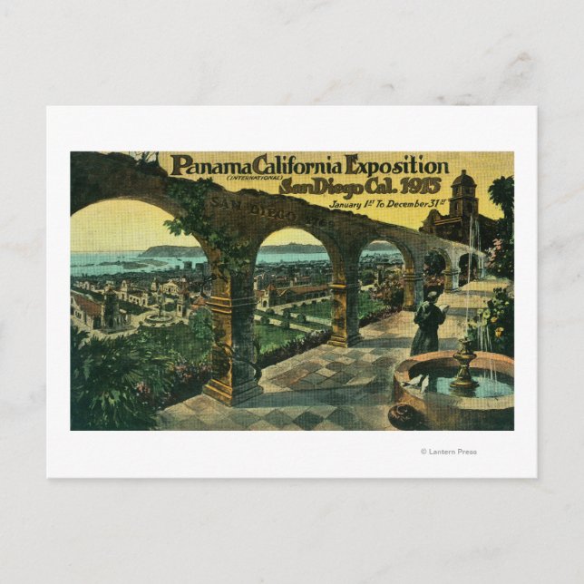 Carte Postale Vue de la ville à partir d'une mission, Panama-CA  (Devant)