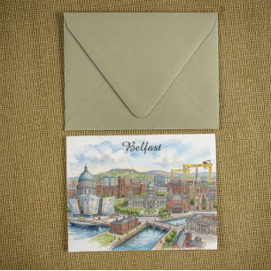 Carte Postale Vue de la ville de Belfast en Irlande du Nord, aqu
