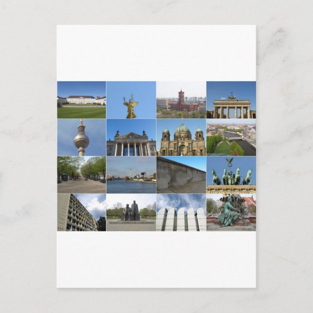 Carte Postale Vue de la ville de Berlin en Allemagne (Devant)