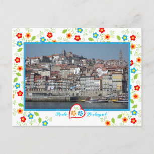 Carte Postale Vue de la ville de Porto sur le fleuve Douro, Port