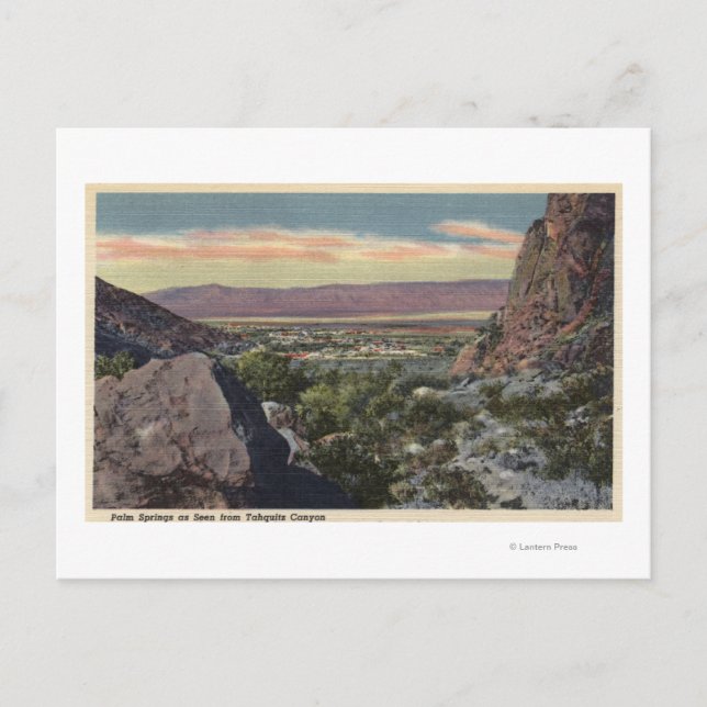 Carte Postale Vue de la ville depuis le canyon de Tahquitz (Devant)
