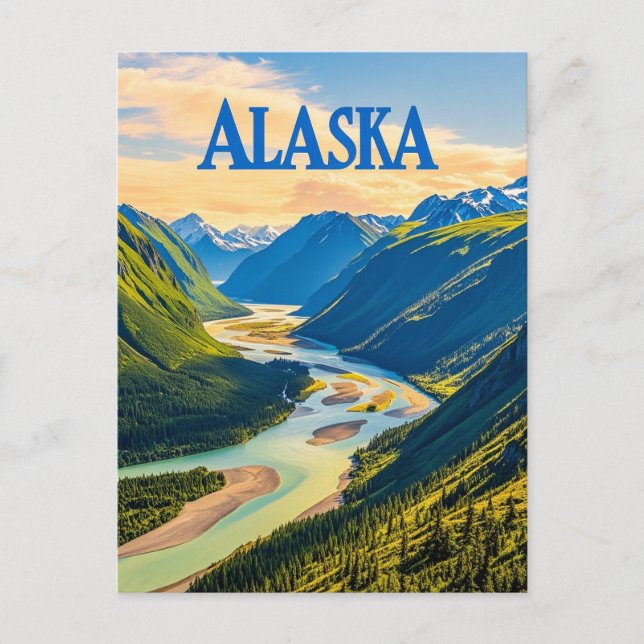 Carte Postale vue de l'alaska (Devant)