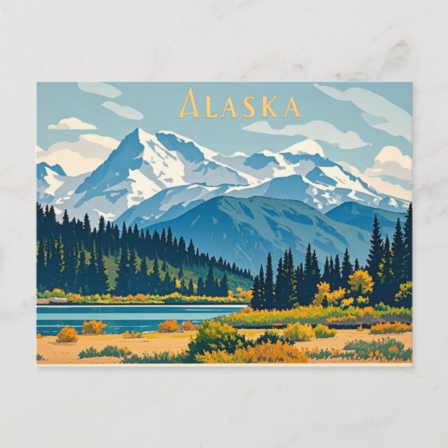 Carte Postale vue de l'alaska (Devant)