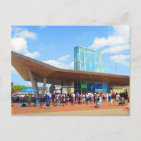 Vue de l'Aquarium de Boston depuis Bus Window