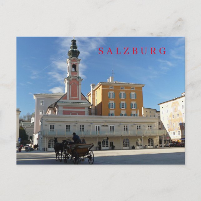 carte postale vue de l'église de Salzbourg (Devant)