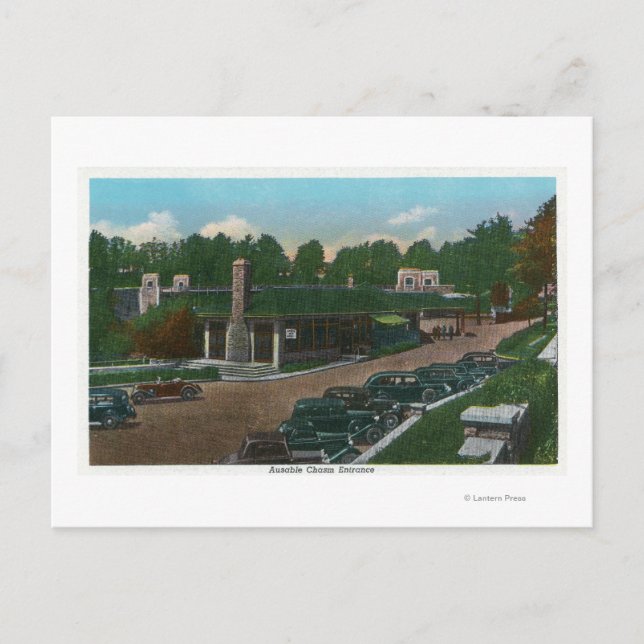 Carte Postale Vue de l'entrée Ausable Chasm (Devant)