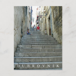 Carte postale vue de l'escalier de Dubrovnik