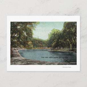 Carte Postale Vue de l'étang de grenouille commune de Boston # 2