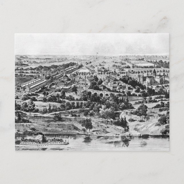 Carte Postale Vue de l'exposition du centenaire (Devant)