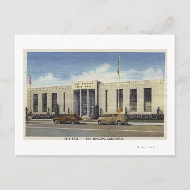 Carte Postale Vue de l'hôtel de ville (Devant)