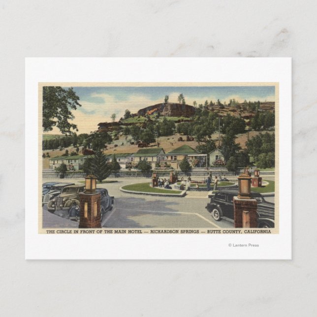 Carte Postale Vue de l'hôtel principal à Richardson Springs (Devant)