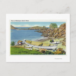 Carte Postale Vue de l'île de Monhegan, scène de plage