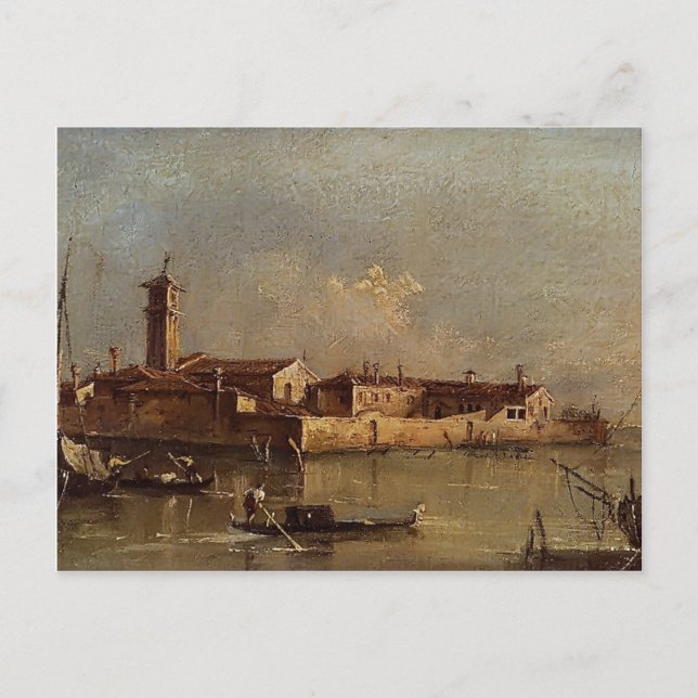 Carte Postale Vue de l'Île par Francesco Guardi (Devant)