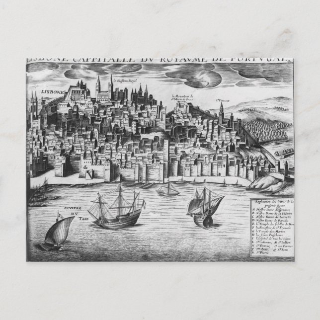 Carte Postale Vue de Lisbonne (Devant)
