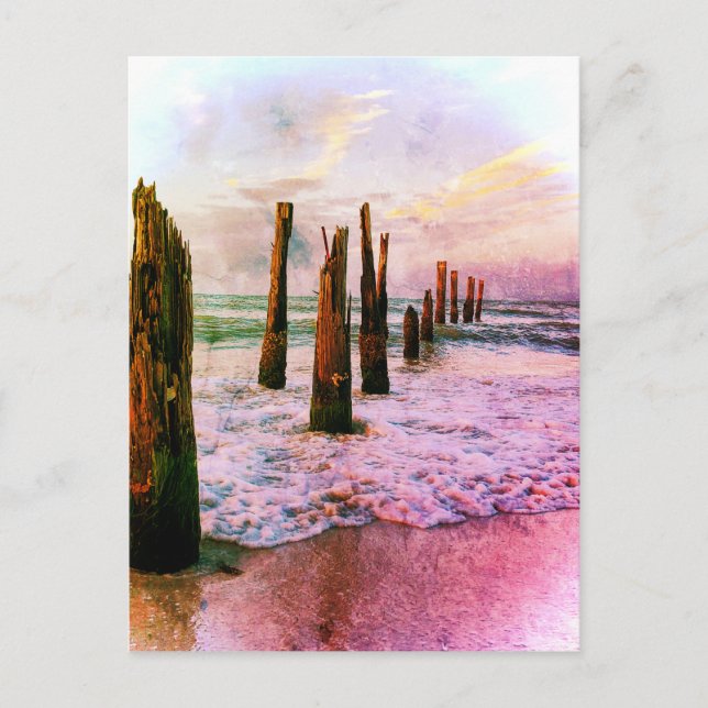 Carte Postale Vue de l'océan de l'ancien quai (Devant)