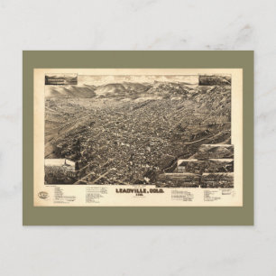 Carte Postale Vue de l'oeil d'oiseaux de Leadville, Colorado (18