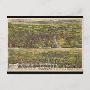 Carte Postale Vue de l'oeil d'oiseaux de Los Angeles en Californ