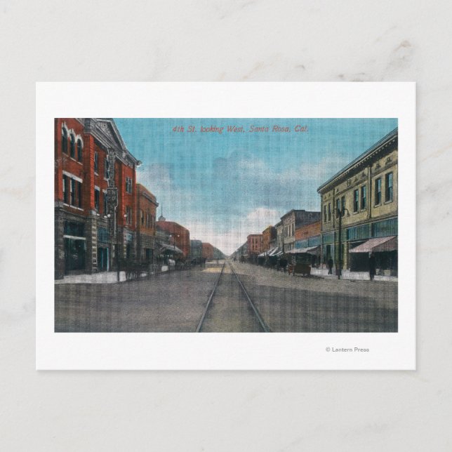 Carte Postale Vue de l'Ouest de la quatrième rue # 2 (Devant)