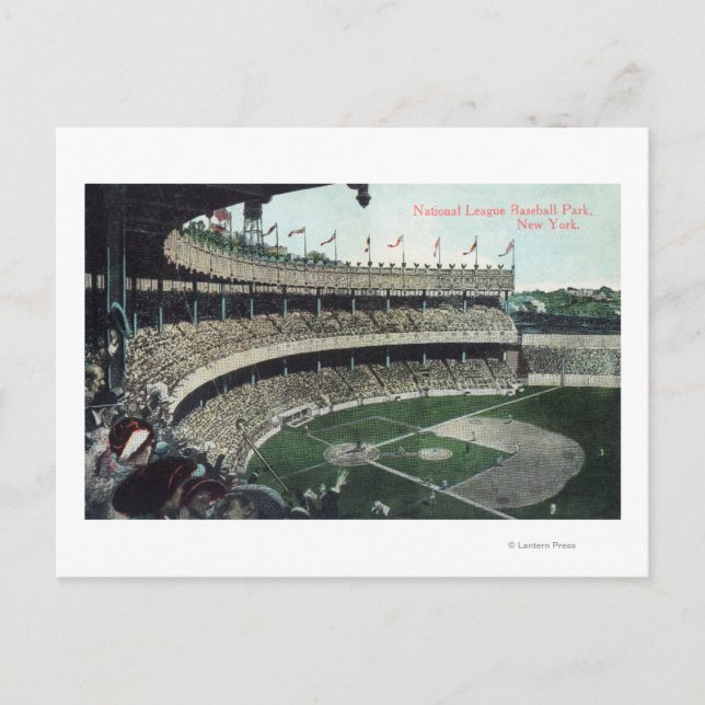 Carte Postale Vue de l'Upper Bleacher sur le terrain de baseball (Devant)