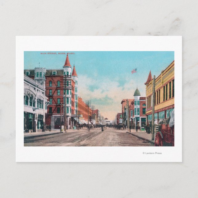 Carte Postale Vue de Main StreetBoise, ID (Devant)