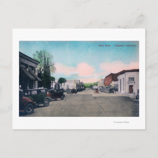 Carte Postale Vue de Main StreetLakeport, CA (Devant)