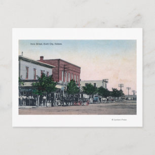 Carte Postale Vue de Main StreetScott City, KS