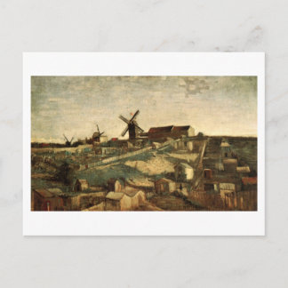 Carte Postale Vue de Montmartre & Windmills Van Gogh FIne Art