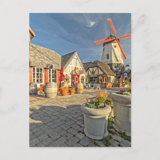 Carte Postale Vue de moulin à vent de Solvang (Devant)