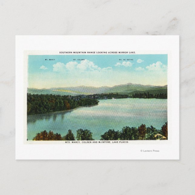 Carte Postale Vue de Mts. Marcy, Colden et McIntyre (Devant)