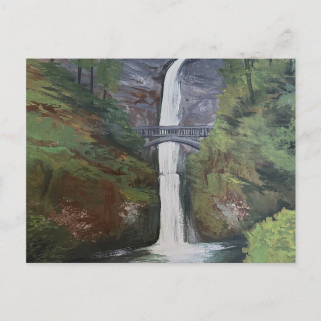 Carte Postale Vue de Multnomah Falls (Devant)