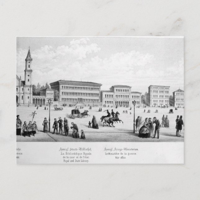 Carte Postale Vue de Munich, 1869 (Devant)