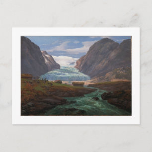 Carte Postale Vue de Nigardsbreen à Jostedalen en 1847 JCC Dahl