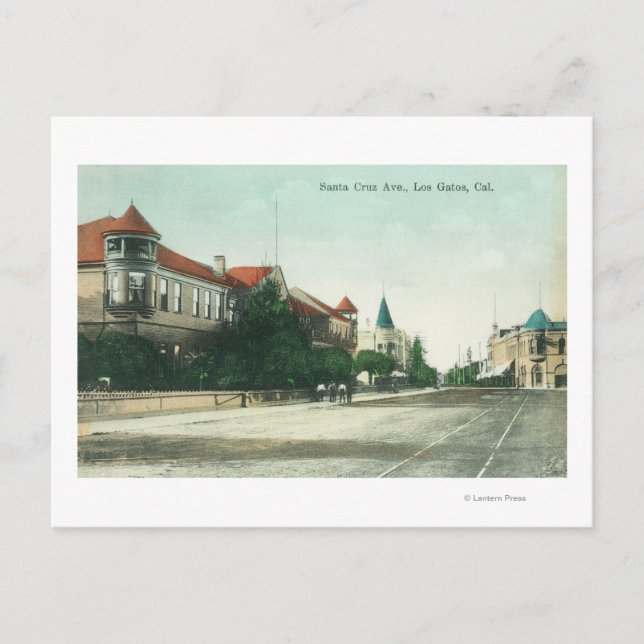 Carte Postale Vue de Père Noël Cruz AvenueLos Gatos, CA (Devant)