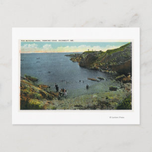 Carte Postale Vue de Perkins Cove, Scène de natation