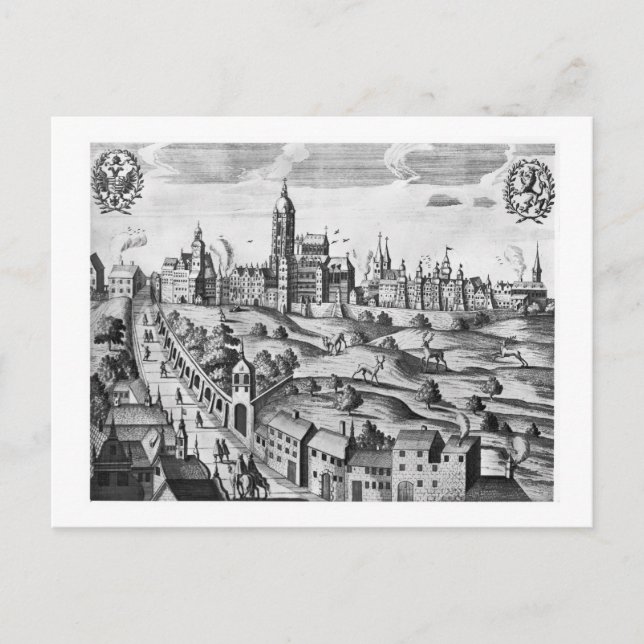 Carte Postale Vue de Prague montrant le Palais Impérial et le (Devant)