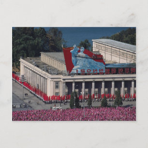 Carte Postale Vue de Pyongyang, tirée de l'étude du Grand Peuple