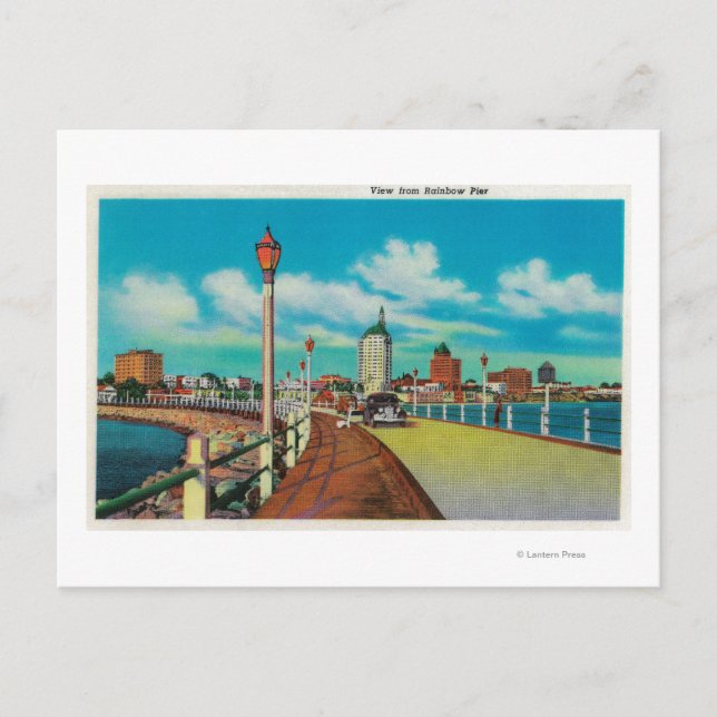Carte Postale Vue De Rainbow Pier, Long Beach (Devant)