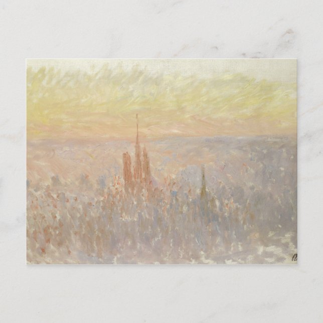 Carte Postale Vue de Rouen, 1892 (huile sur toile) (Devant)