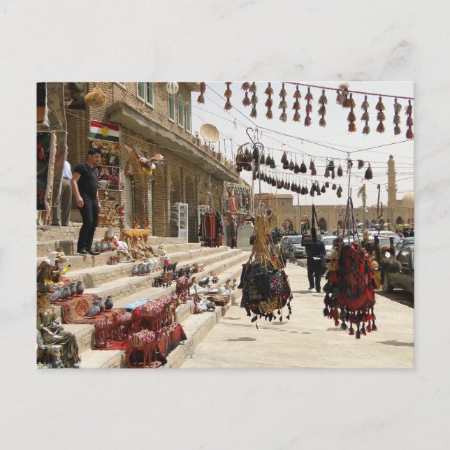 Carte Postale Vue De Rue À Erbil, Irak (Devant)